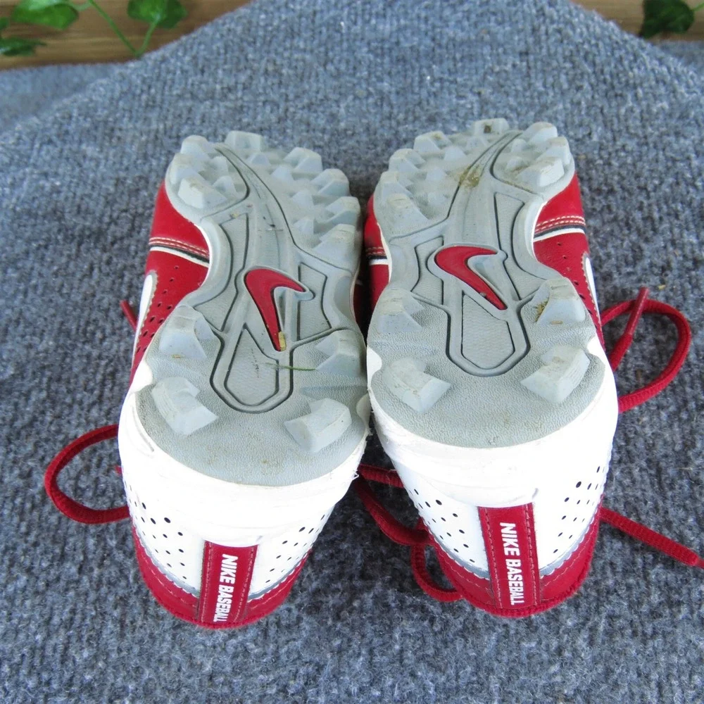 Nike Boys Sneaker Baseball‎ Sz T 11 Medium Red Synthetic Lace Up